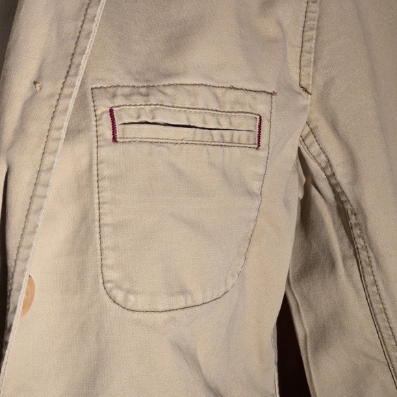 Eddie Bauer Women's M Beige Tan 100% Baumwolle (Cotton) Field Jacket Button Up - Picture 13 of 16